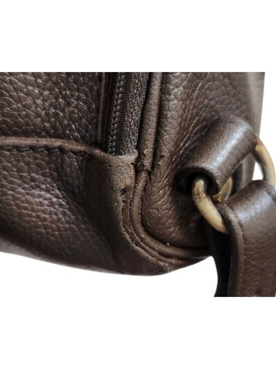 Longchamp Leather Backpack Brown Pebbled Leather Travel Daypack Convertible Bag main image 11